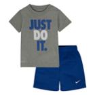 Boys 4-7 Nike Just Do It Tee & Shorts Set, Size: 7, Med Blue