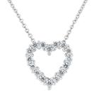 Diamonluxe Sterling Silver 5/8 Carat T.w. Simulated Diamond Heart Pendant, Women's, White