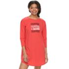 Juniors' So&reg; Graphic Sleepshirt, Teens, Size: Xxl, Med Pink
