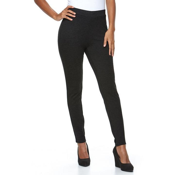 Women's Croft & Barrow&reg; Ponte Leggings, Size: Small, Black