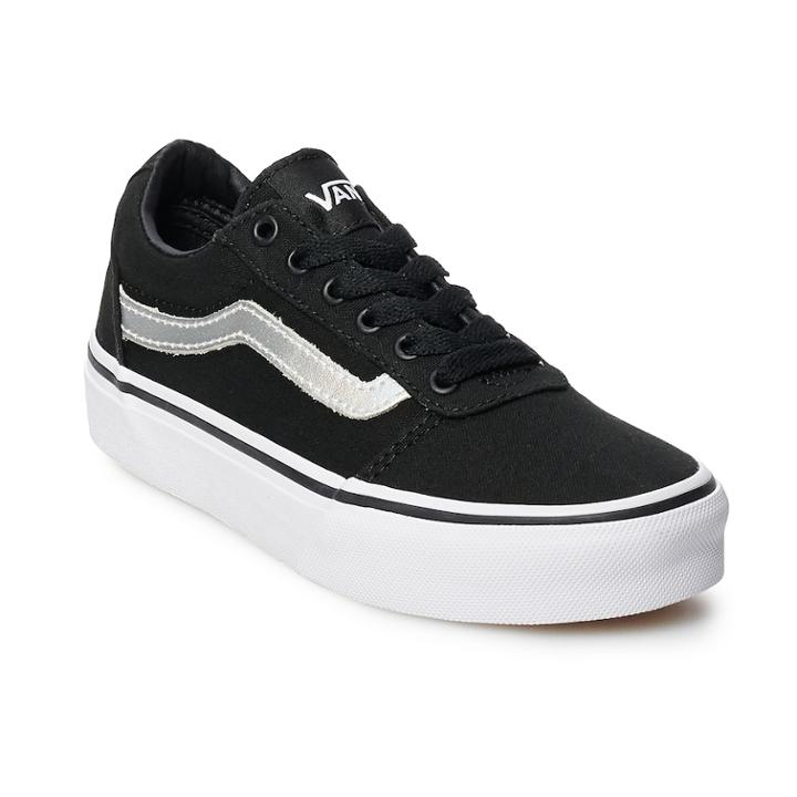 Vans Ward Low Girls' Skate Shoes, Size: 3, Black
