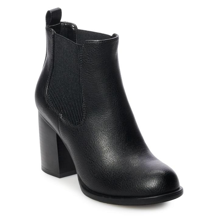 So&reg; Sundial Women's High Heel Chelsea Boots, Size: 10, Black