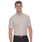 Men's Croft & Barrow&reg; Classic-fit Easy-care Button-down Shirt, Size: Small, Lt Brown