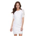 Women's Ronni Nicole Floral Lace Shift Dress, Size: 10, White