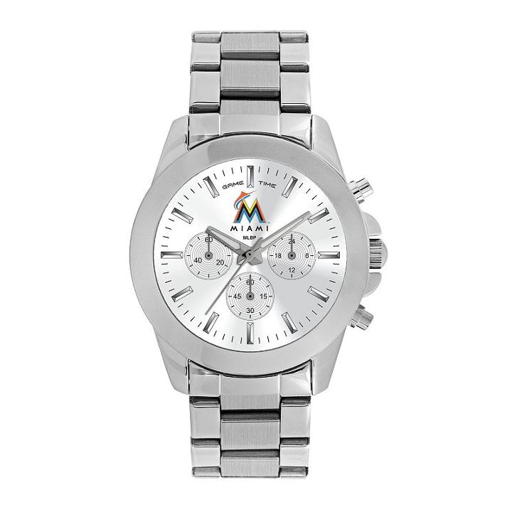 Women's Game Time Miami Marlins Knockout Watch, Silver