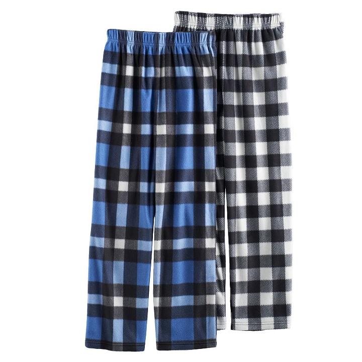 Boys 6-18 Up-late 2-pack Plaid Lounge Pants, Size: 6-7, Dark Blue