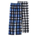 Boys 6-18 Up-late 2-pack Plaid Lounge Pants, Size: 6-7, Dark Blue