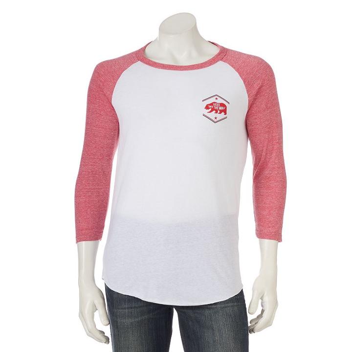 Men's Vans Graphic Raglan Tee, Size: Large, White