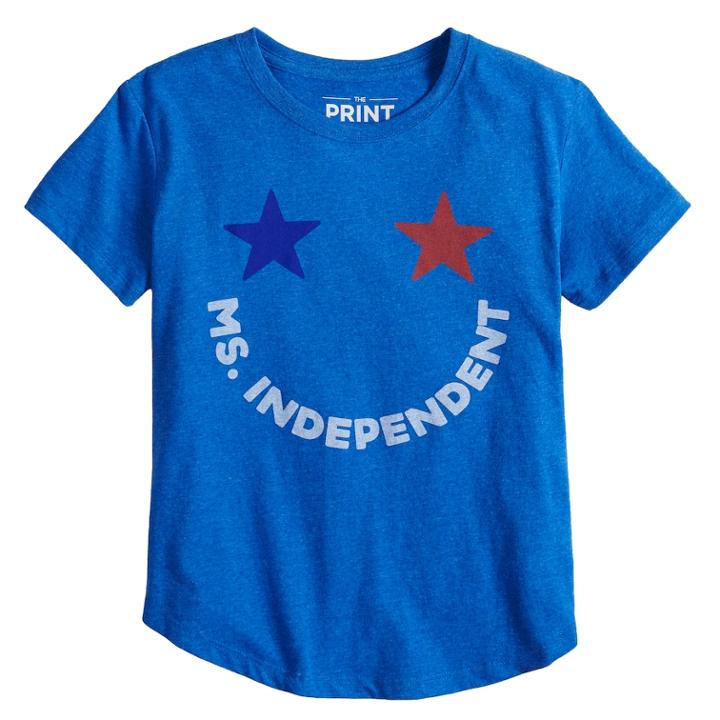 Girls 7-16 Americana Graphic Tee, Size: Small, Blue