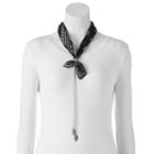 Mudd&reg; Paisley Bandana Necklace Scarf, Women's, Black