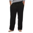 Men's Croft & Barrow&reg; Fleece Lounge Pants, Size: Large, Black