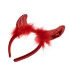Devil Horn Red Headband, Women's