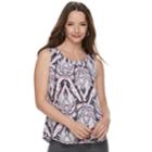 Petite Croft & Barrow&reg; Pleated Swing Tank, Women's, Size: Xs Petite, Dark Blue
