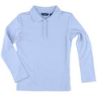 Girls 4-6x Chaps Ruffled Placket School Uniform Polo, Girl's, Size: Xl, Blue Other