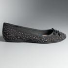 Simply Vera Vera Wang Beth Women's Ballet Flats, Size: Medium (8), Black