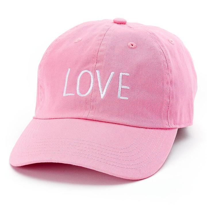 David & Young, Women's Love Baseball Cap, Med Pink