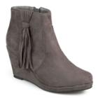 Journee Collection Ela Women's Wedge Ankle Boots, Girl's, Size: 11, Grey