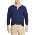 Men's Chaps Classic-fit Easy-care Knit Quarter-zip Pullover, Size: Xl, Blue (navy)