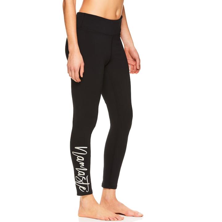 Women's Gaiam Om Prism Namaste Graphic Midrise Ankle Leggings, Size: Medium, Oxford