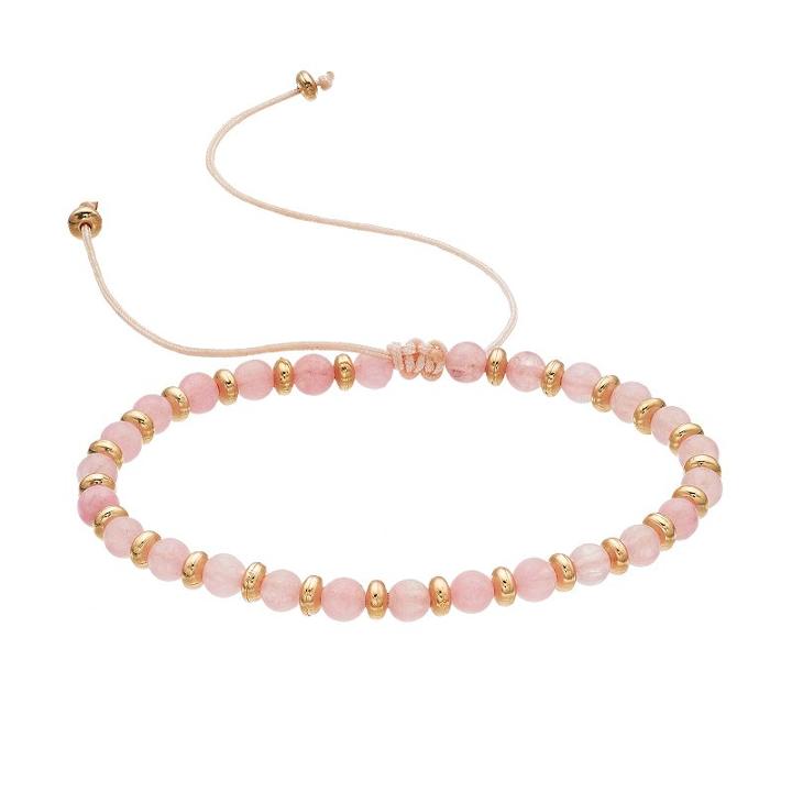 Lc Lauren Conrad Pink Beaded Slipknot Bracelet, Women's, Size: 7
