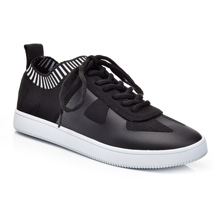 Henry Ferrera Women's Chic Fashion Sneaker, Size: Medium (6), Black