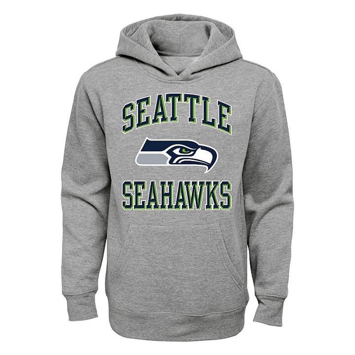 Boys 8-20 Seattle Seahawks Promo Fleece Hoodie, Boy's, Size: S(8), Grey