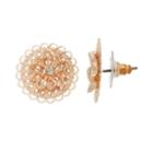 Lc Lauren Conrad Filigree Flower Nickel Free Button Stud Earrings, Women's, Light Pink