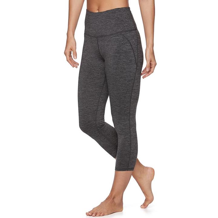 Women's Gaiam Om High-rise Capri Yoga Leggings, Size: Small, White Oth