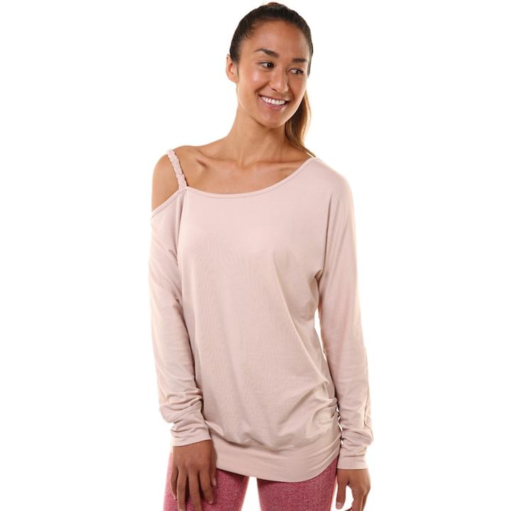 Women's Soybu Interim Off-the-shoulder Tunic, Size: Xl, Lt Beige