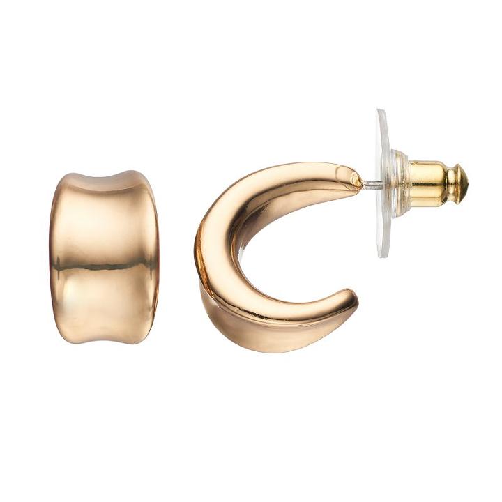 Napier Gold Tone Huggie Hoop Earrings, Women's