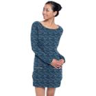 Women's Soybu Grace Long Sleeve Dress, Size: Large, Dark Blue