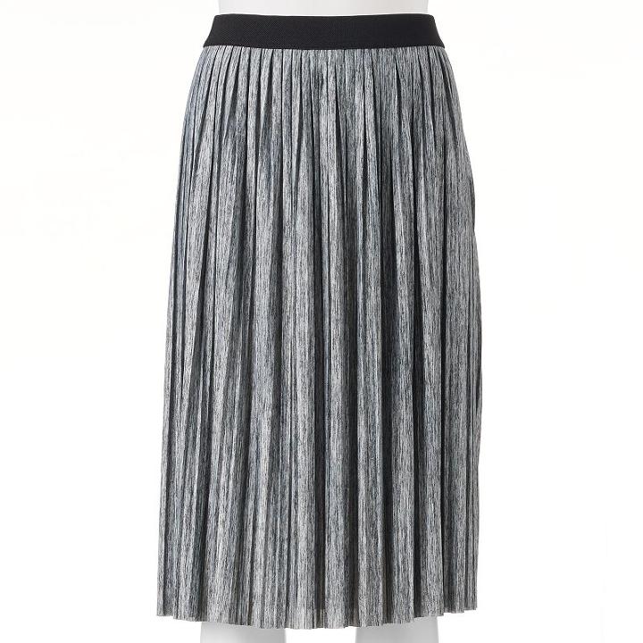 Joe B, Juniors' Pleated Midi Skirt, Girl's, Size: Xl, Grey