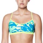 Women's Nike Crossback Graphic Sport Bikini Top, Size: Xl, Green