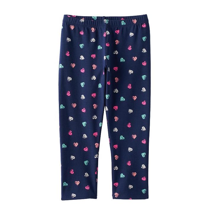 Girls 7-16 & Plus Size So&reg; Patterned Capri Leggings, Girl's, Size: 10, Blue