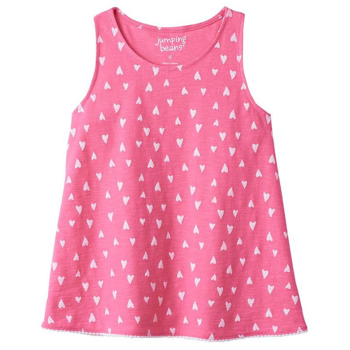 Girls 4-10 Jumping Beans&reg; Racerback Swing Tank, Girl's, Size: 4, Med Pink