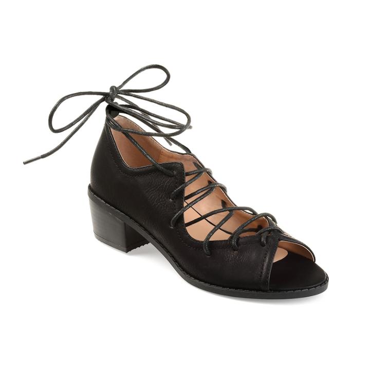Journee Collection Bowee Women's High Heel Sandals, Size: Medium (6), Black