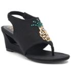 New York Transit Fancy Fruit Women's Wedge Sandals, Size: Medium (7), Black