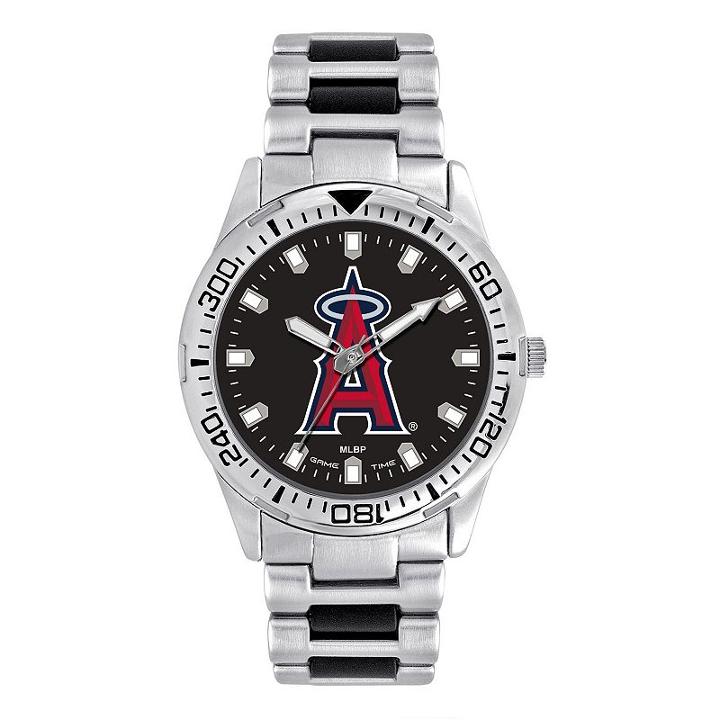 Game Time, Men's Los Angeles Angels Of Anaheim Heavy Hitter Watch, Silver