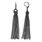 Simply Vera Vera Wang Black Tassel Drop Earrings, Women's