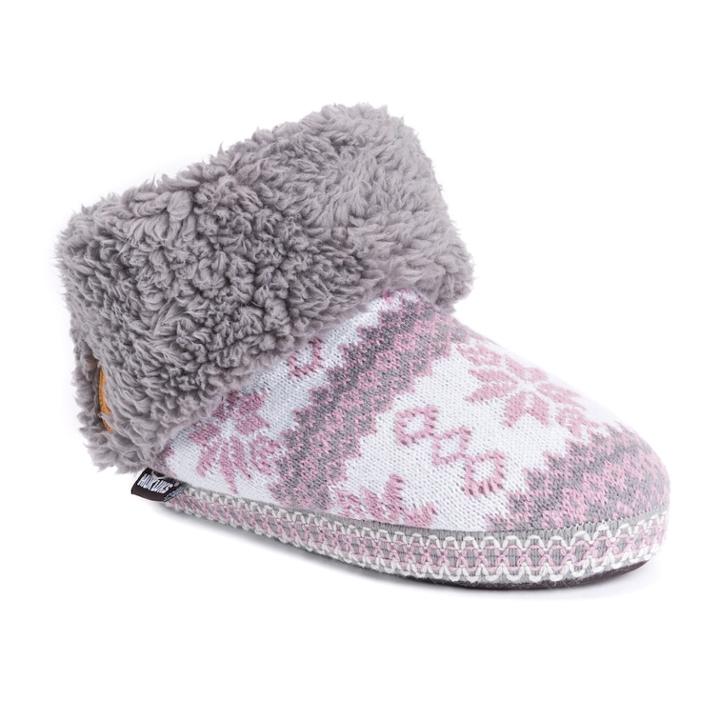 Women's Muk Luks Melinda Knit Bootie Slippers, Size: Large, Brown