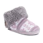 Women's Muk Luks Melinda Knit Bootie Slippers, Size: Large, Brown