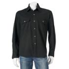 Men's Bear River Classic-fit Washed Twill Button-down Shirt, Size: Xl, Black
