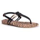 Muk Luks Norah Women's Sling-back Sandals, Size: 6, Black