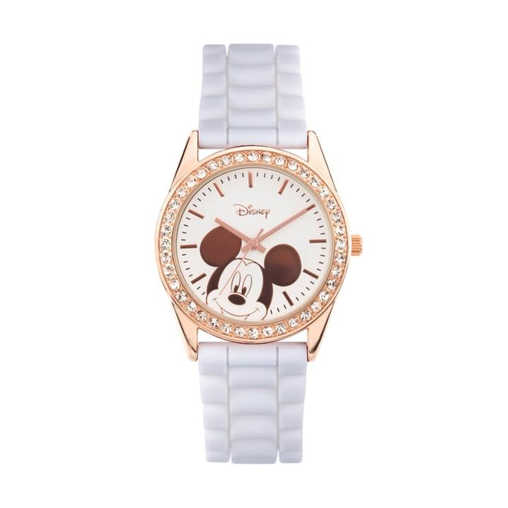 Disney's Mickey Mouse Women's Crystal Watch, Size: Medium, White