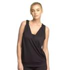 Women's Colosseum Drop Needle Hooded Yoga Tank, Size: Xs, Black