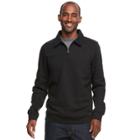 Men's Croft & Barrow&reg; Classic-fit Stretch Fleece Quarter-zip Pullover, Size: Xl, Black