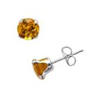 10k White Gold Citrine Stud Earrings, Women's