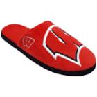 Men's Forever Collectibles Wisconsin Badgers Colorblock Slippers, Size: Medium, Multicolor