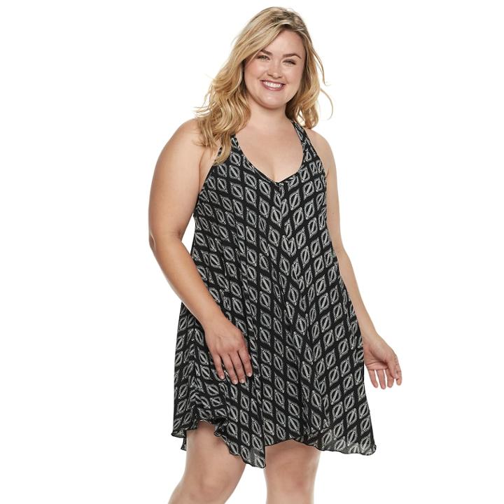 Plus Size Apt. 9&reg; Leaf Swing Cover-up, Women's, Size: 3xl, Geo Leaf