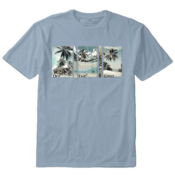 Men's Newport Blue Off The Grid Tee, Size: Large, Dark Blue